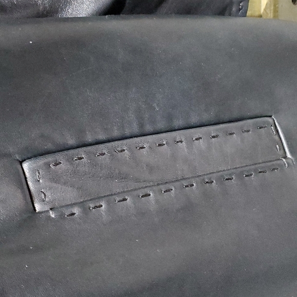 WOMENS BLACK LAMBSKIN GENUINE LEATHER SHORT COAT PETITE MEDIUM - Picture 3 of 12